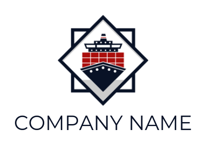 trade container ship logo