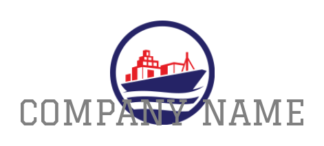 trade container ship logo