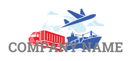 ship and airplane combined with shield | Logo Template by LogoDesign.net