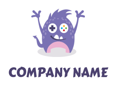 make a games logo controller merged with monster