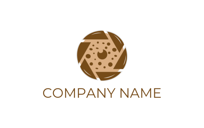 photography logo maker cookie with camera lens