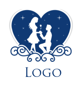 Free Couple Logos Lovers Logo Maker Logodesign Net