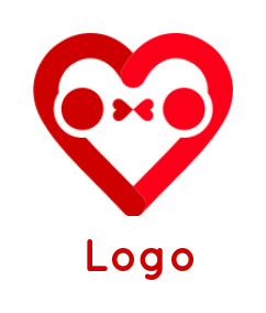 dating logo maker couple forming heart shape - logodesign.net