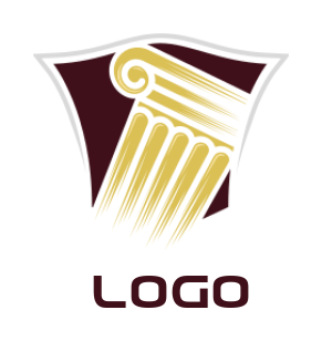 attorney logo court column combined with shield