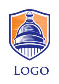 make a law firm logo court house in shield - logodesign.net