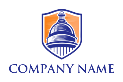 make a law firm logo court house in shield - logodesign.net