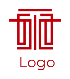 create a law firm logo court pillar maze - logodesign.net