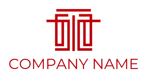 create a law firm logo court pillar maze