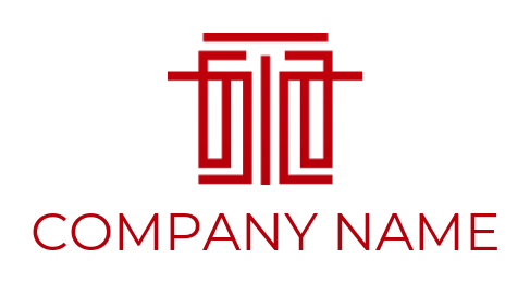 create a law firm logo court pillar maze