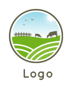 logo creation of animals and nature in circle