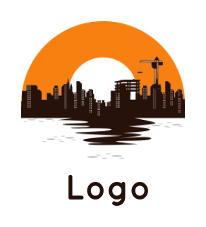 create a construction logo crane and building - logodesign.net