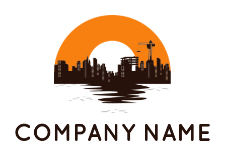 create a construction logo crane and building - logodesign.net