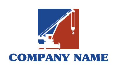 design a construction logo of crane equipment