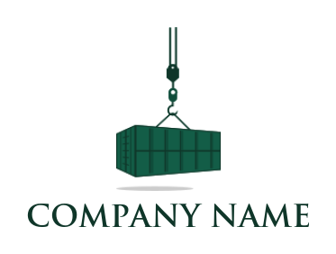 logistics logo icon of crane holding container