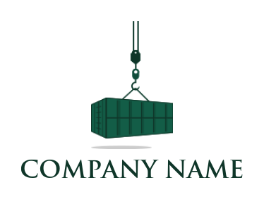 logistics logo icon crane holding container - logodesign.net