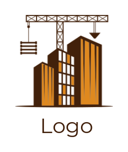 logistics logo image crane moving cargoes - logodesign.net