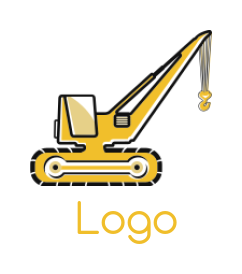construction logo maker crane truck with hook