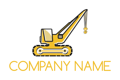 construction logo maker crane truck with hook - logodesign.net