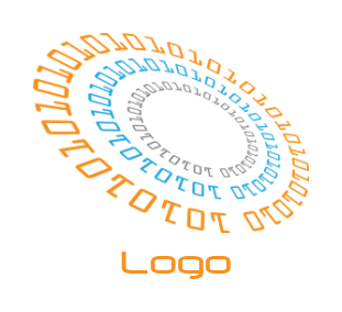 create an internet logo of circular binary code | Logo Template by ...