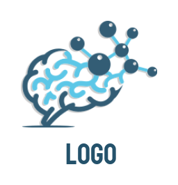 Creative Brain with atom template