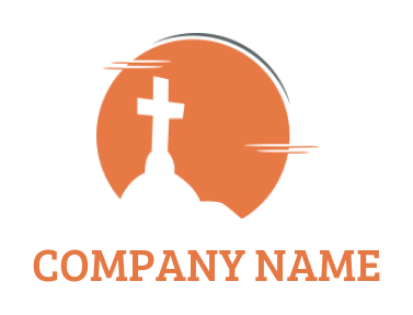 religious logo online cross in circle 