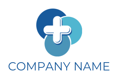 medical logo image cross in overlapping circles - logodesign.net