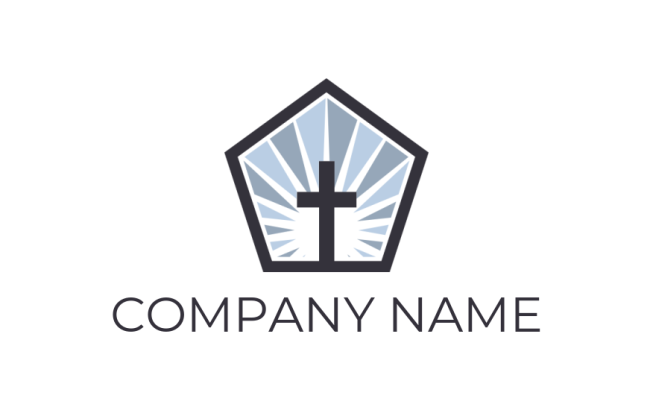 create a religious logo cross in sunrise icon - logodesign.net