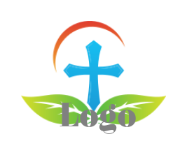 Religion and Jesus Logo with a cross