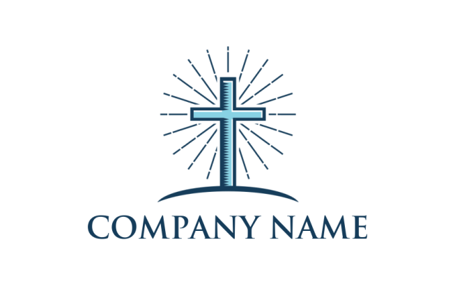 create a religious logo cross with rays graphic | Logo Template by ...