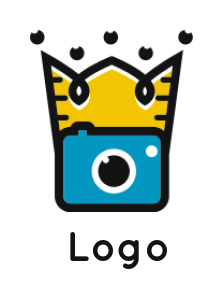 photography logo maker crown camera - logodesign.net