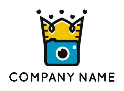 photography logo maker crown camera - logodesign.net