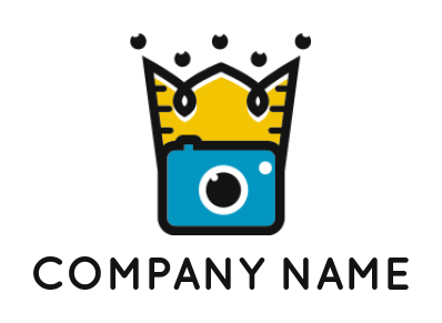 photography logo maker crown camera - logodesign.net