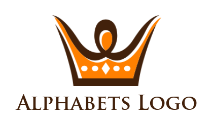 alphabet logo crown forming Letter W