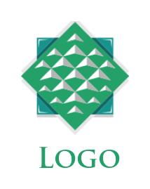 make an arts logo crystal rhombus on square - logodesign.net