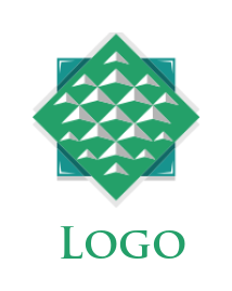make an arts logo crystal rhombus on square