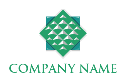 make an arts logo crystal rhombus on square