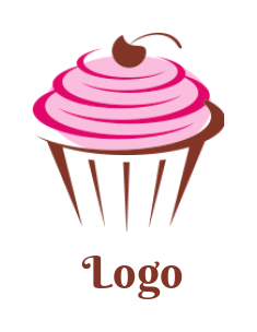 Design a of Cupcake with cherry