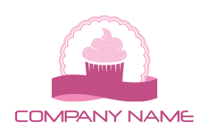 unique logo of cupcakes in bakery 