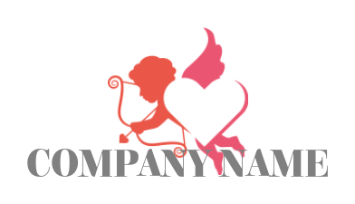 cupid made of heart  