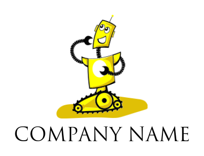 engineering logo template cute robot mascot - logodesign.net