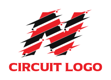 alphabets logo cutting edge forming Letter N