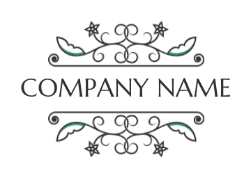 arts logo ornaments with stars and leaves