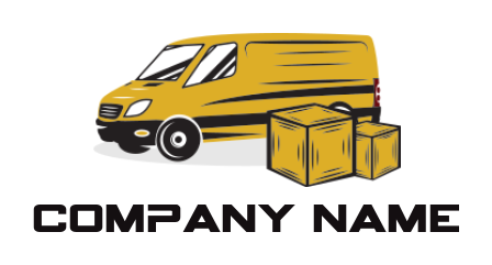 transportation logo online delivery van boxes