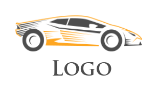 auto detailing logo line art sports car