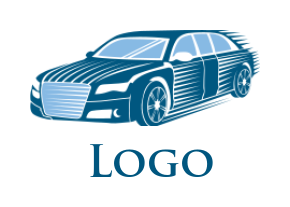 auto mechanic logo detailed luxury car