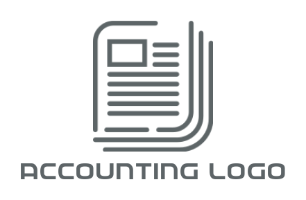 marketing logo detailed outline of papers