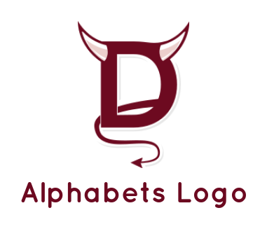 Design a Letter D logo devil incorporated in letter D 