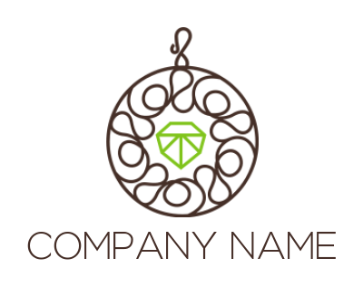 jewelry logo online diamond in filigree pendant