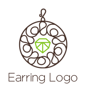 jewelry logo online diamond in filigree pendant