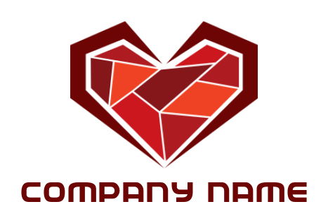 dating logo icon Ruby in heart shape - logodesign.net